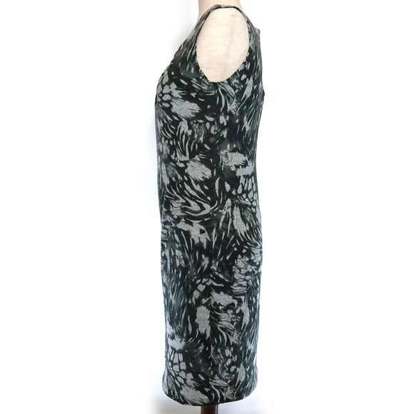 Jonathan Martin Gray Black Sheath Dress Sleeveless Zip - Picture 5 of 8